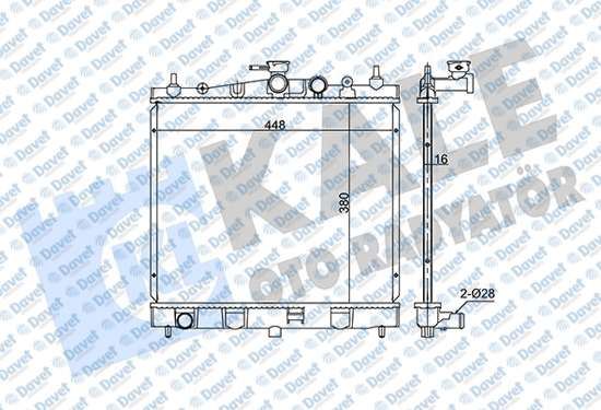 KALE 350995 Radyator Micra Iii 1.2/1.4 16v 03<10 - Renault Clio Iii 1.4/1.6 16v 05->  Modus 1.4 1.6 04-> (Mt) [Brazing] [380x448x16]